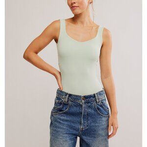 Free People Light Green Tank Top